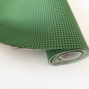 PORSCHE &quot;Pepita&quot; Seating Fabric Car Upholstery GREEN/BLACK (1963 to 1973).