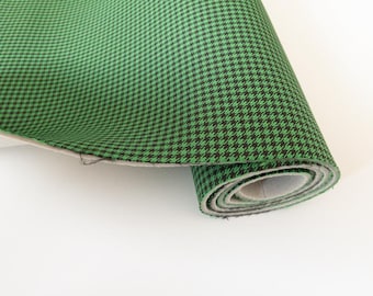 PORSCHE "Pepita" Asientos Tapicería de Tela para Automóvil VERDE/NEGRO (1963 a 1973).