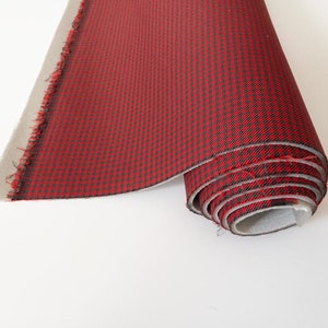 PORSCHE &quot;Pepita&quot; Seating Fabric Car Upholstery RED/BLACK (1963 to 1973).