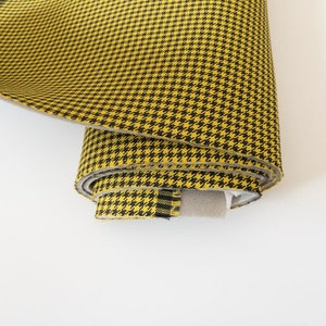 PORSCHE &quot;Pepita&quot; Seating Fabric Car Upholstery YELLOW/BLACK (1963 to 1973).