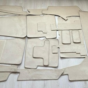 R107 Mercedes Carpet kit for 380SL 450SL 500LS 560SL LOOP RED kit 18 pcs CREAM