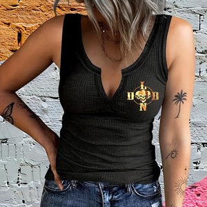 Polyester and spandex tank tops top