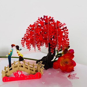 Romantische 3D Pop Up Karte zum Jahrestag - Liebeskarte für Frau, Mann, Freundin, Freund - Valentinstag Erinnerungskarte Bild 3