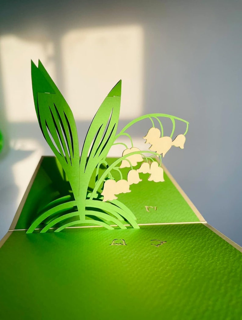 Lily of the Valley Pop up 3D Card. A Delightful Surprise Greeting Card ...