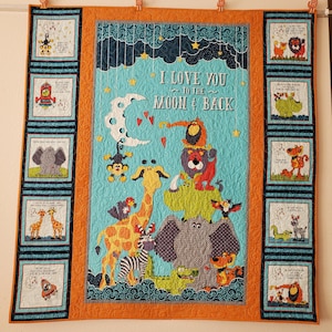 I Love You to the Moon and Back Quilt