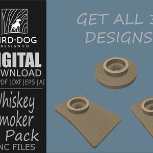 Whiskey Smoker Digital CNC File Pack SVG