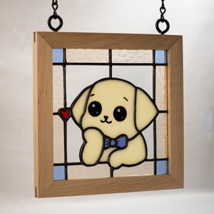 Pondering Pup - Stained Glass - Made to Order