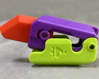 3D Printed Turnip Knife Decompresses Toy Knife - Gravity Fidget Knife