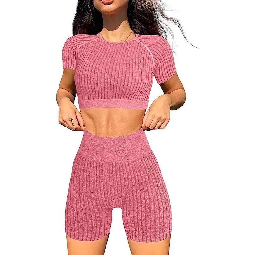 Women's High Waisted Yoga Shorts Outfits Gym Active Crop Etsy