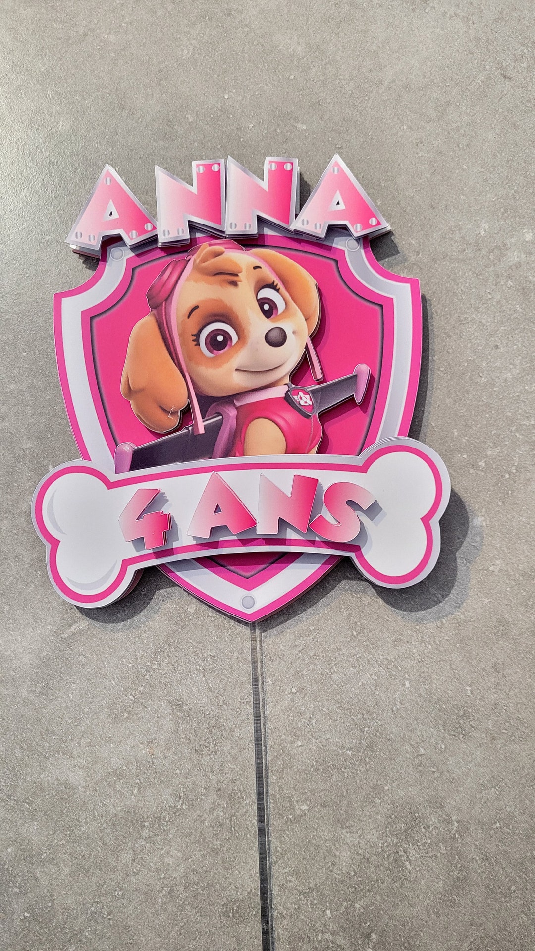 Topper Cake Pat Patrouille Fille Personnalisé Etsy