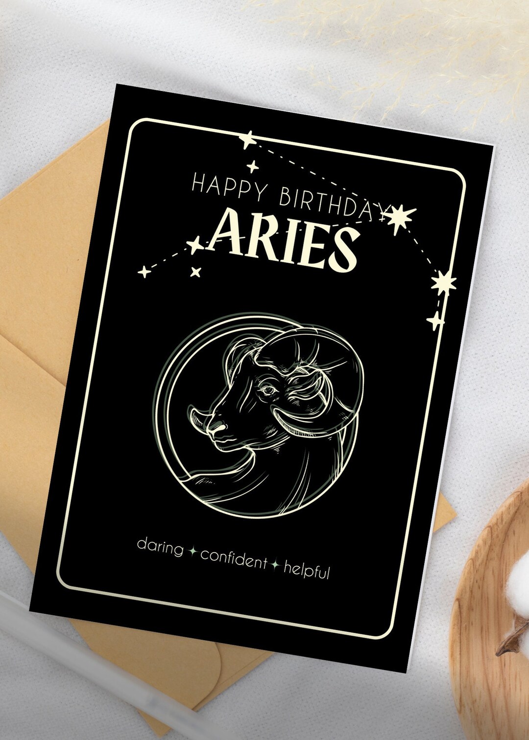 Aries Zodiac Sign Birthday Cards INSTANT DOWLOAD - Etsy