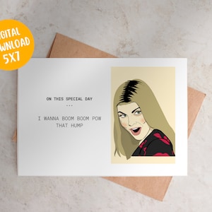 Birthday Card ! Fergie \ black eyed peas \My hump \On this special day \Hip Hop \90s \00s \Music \Dance  INSTANT DOWNLOAD