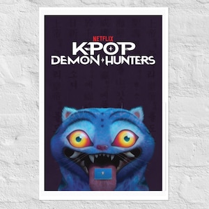 KPop Demon Hunters Derpy Tiger DIGITAL Poster 8x12 12x18
