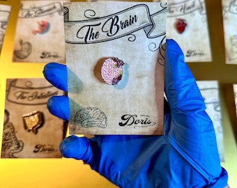 Neuro Pins Set – Brain, Eye, Skull, Neuron, CNS & Ear - Notebook - Gift for nurses and doctors
