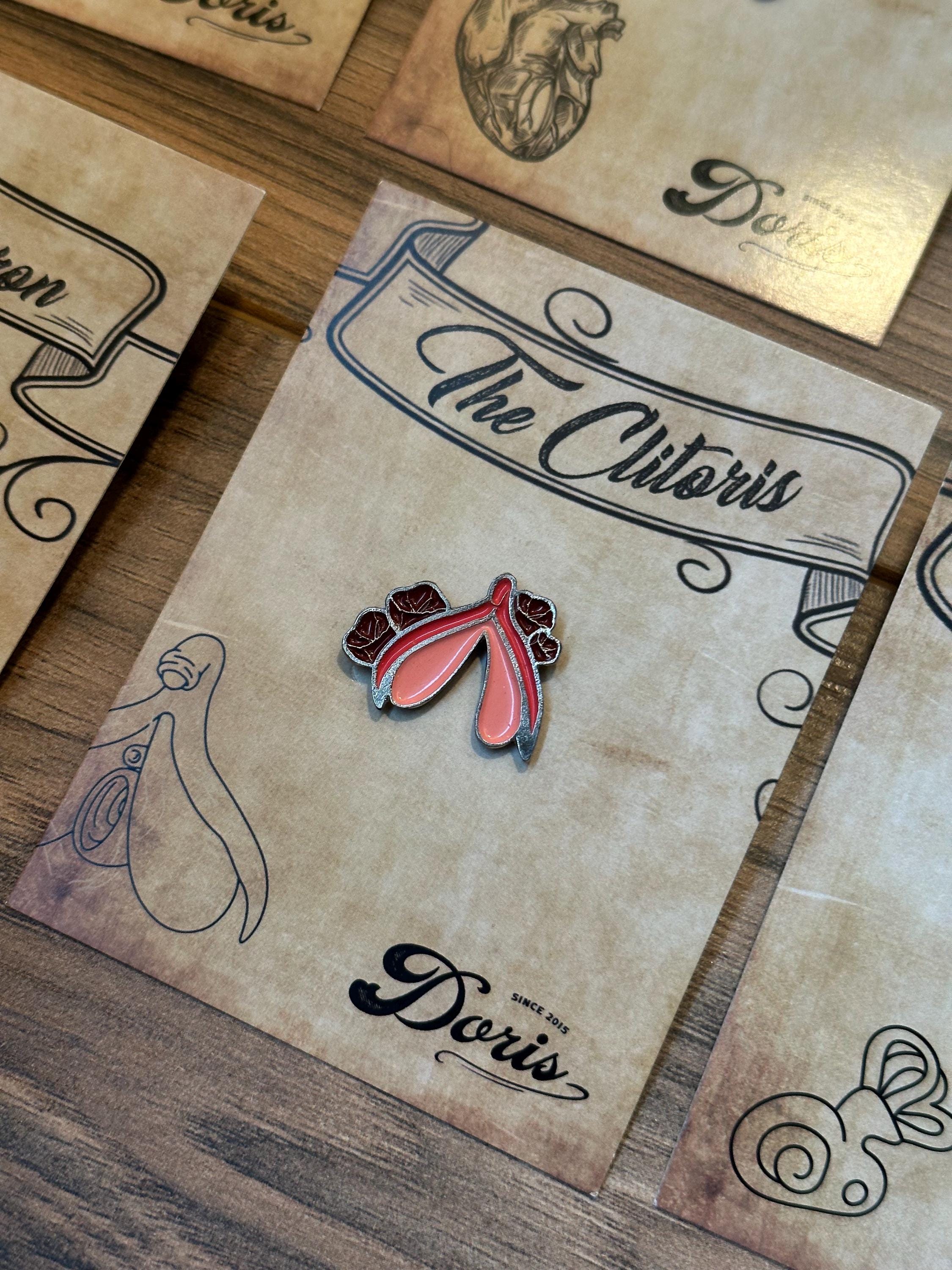 OB/GYN Pins Set – Uterus, Vulva, Clitoris & Pink Ribbon Breast Cancer ...