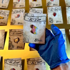 OB/GYN Pins Set – Uterus, Vulva, Clitoris & Pink Ribbon Breast Cancer ...