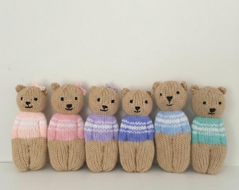 Izzy Teddy Bear Knitting Pattern | Cute Soft Toy PDF | Easy Handmade Bear Doll Tutorial