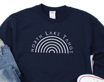 North Lake Tahoe Sweatshirt, Lake Tahoe Gift, Tahoe Sweatshirt, Women's lake mountain camping Sweatshirt, Lake Tahoe California