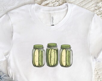 Camisa de pepinillo de moda Cottagecore Estética Pickle Camiseta Pickle Jars Ropa para Pickle Lover Regalo para Pickle Lover Ropa Presente Comida