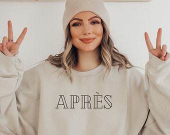 Apres Ski Sweatshirt, Ski Bachelorette, Apres Ski Sweater, Apres Ski Party, Ski Vacation Shirts, Cabin Sweatshirt, Apres Ski Club Cute Retro