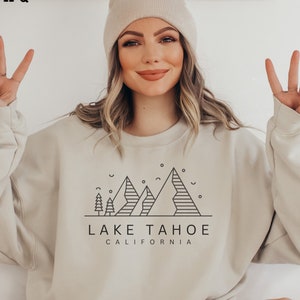 Lake Tahoe Sweatshirt Lake Tahoe Womens Tahoe Sweatshirt Mens lake mountain camping Sweatshirt California sweatshirt Christmas gift Sweater