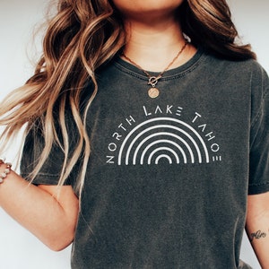 Camiseta de Lake Tahoe, camiseta de Lake Tahoe, camiseta de Lake Tahoe, regalos de Lake Tahoe, camiseta de camping, Comfort Colors Lake Tahoe, camiseta de montaña