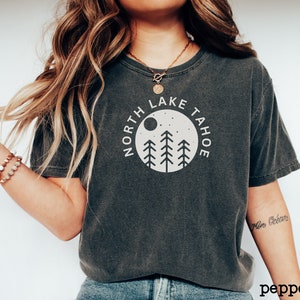 Camiseta de Lake Tahoe, camiseta de Lake Tahoe, camiseta de Lake Tahoe, regalos de Lake Tahoe, camiseta de camping, Comfort Colors Lake Tahoe, camiseta de montaña