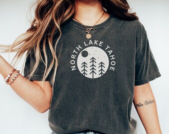 Camiseta de Lake Tahoe, camiseta de Lake Tahoe, camiseta de Lake Tahoe, regalos de Lake Tahoe, camiseta de camping, Comfort Colors Lake Tahoe, camiseta de montaña