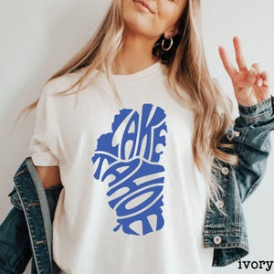Lake Tahoe Shirt, Lake Tahoe Comfort Colors T-shirt, Unisex Tee, Mountain Lover, Nature Graphic Shirt, Vacation Souvenir,  Lake Tahoe Gift