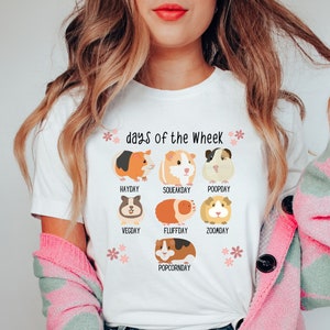 Days of the Wheek Guinea Pig Shirt, Guinea pig t-Shirt, Cute Guinea Pig T-Shirt, Guinea Pig gift, Guinea Lover Pig Shirt, Guinea Pig Shirt