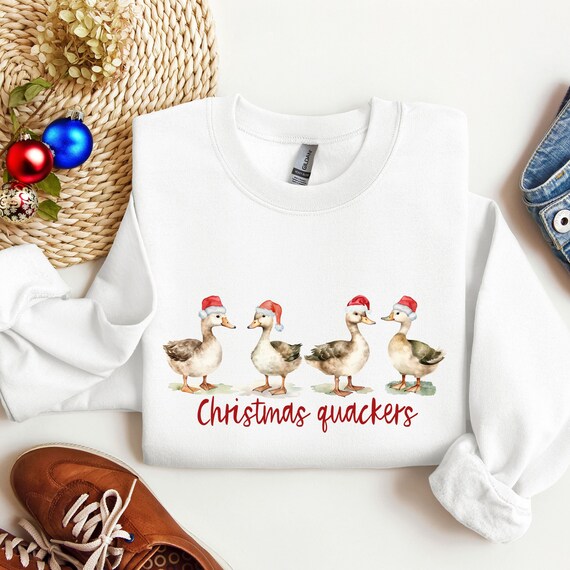 Duck Christmas Sweatshirt Funny Duck Shirt Holiday Shirt Duck Lover Gift Farmer Christmas Sweater Ducky Ducks Pullover Jumper Gifted Etsy
