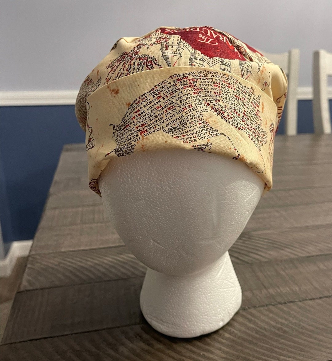 Womans Tie Back Hat Marauders Map Etsy