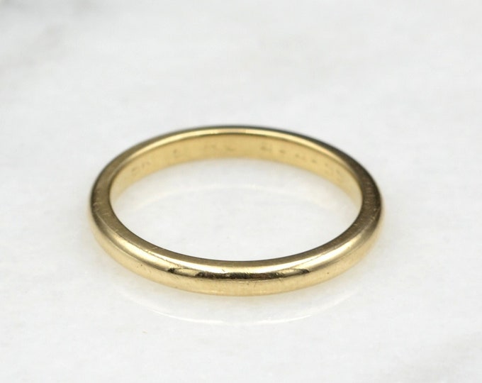 Vintage 14k Yellow Gold Wedding Band - Etsy