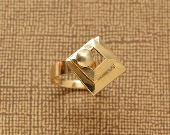 Vintage 14k Gold Motion Spinner Ring