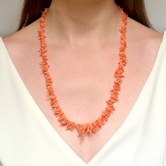 Vintage Branch Coral Necklace Etsy