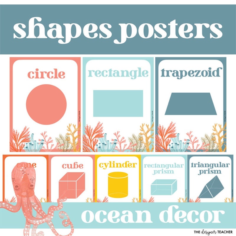 Boho Shapes for Classroom - Etsy