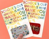 Teacher Gift Card Holder, Printable End of the Year School Thank You Gift for Summer From Student Digital Download, Thank You Gift Ideas