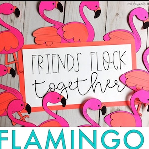 Friendship Flamingo Bulletin Board and Summer Door Decor Craft
