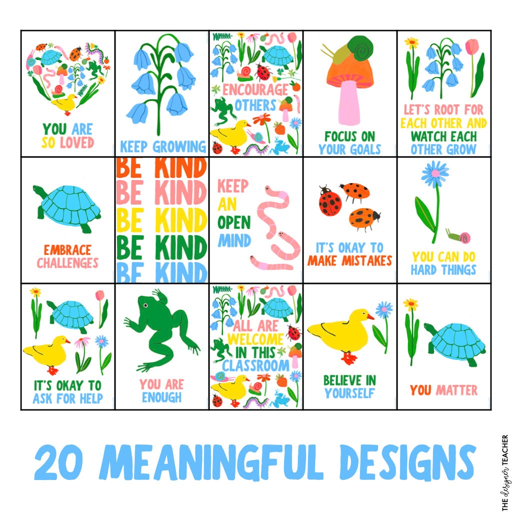 Inspirational Growth Mindset Inclusive Bright Garden Spring Classroom ...