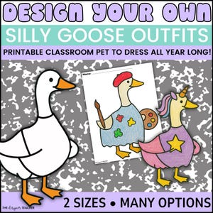 Design Your Own Outfits Classroom Silly Porch Goose Bulletin Board Back to School Activity Decor