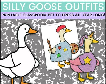Design Your Own Outfits Classroom Silly Porch Goose Bulletin Board Back to School Activity Decor