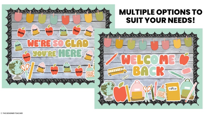 Welcome Back to School Bulletin Board Kit August September Door Decor ...