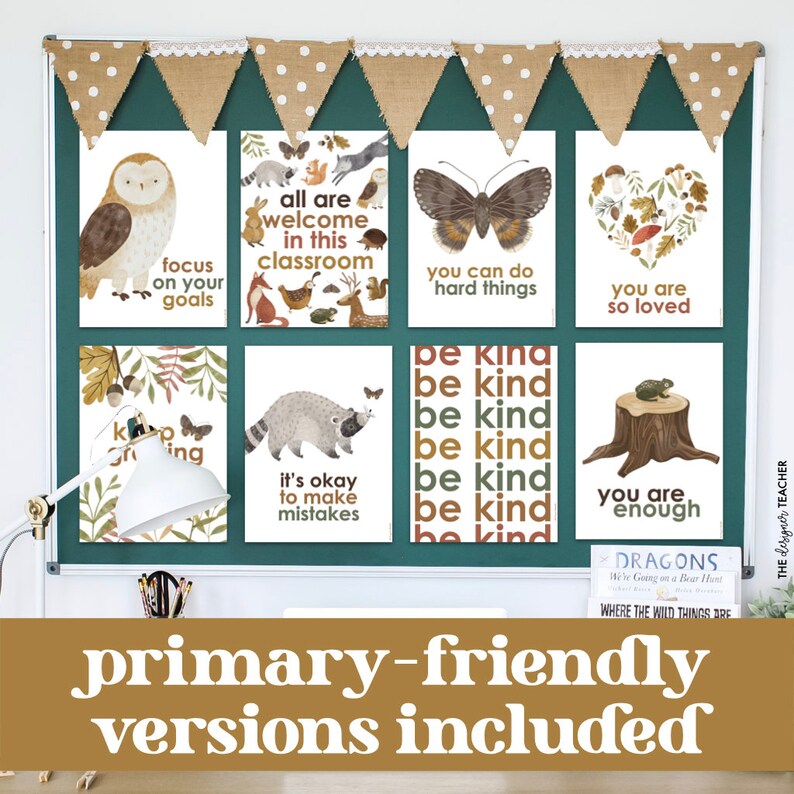 Inspirational Growth Mindset Inclusive Boho Woodland Forest Classroom ...