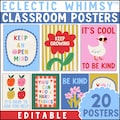 Inspirational Motivational Eclectic Whimsy Classroom Posters Whimsical Downloadable Printable School Decor Kids Room Art English Spanish