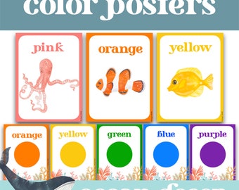 Ocean Theme Colors Posters Printable Under The Sea Classroom Decor