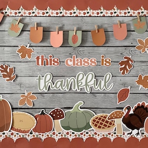 Herfst november Thanksgiving prikbordpakket Ideeën Dankbaar Turkije Dankbaarheid Deurdecoratie Herfst Herfst Klasversieringen