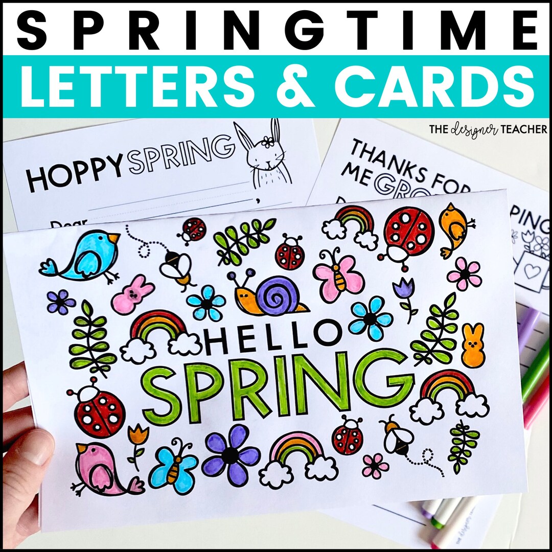 Spring Letters & Cards Writing Activity for March and April - Etsy