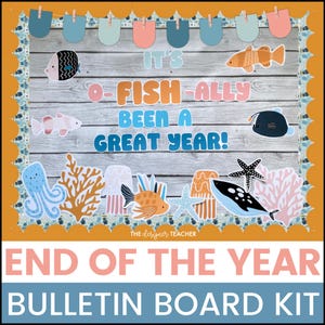 End of the Year Ocean Theme Under the Sea May June Summer Bulletin Board Kit Door Decor