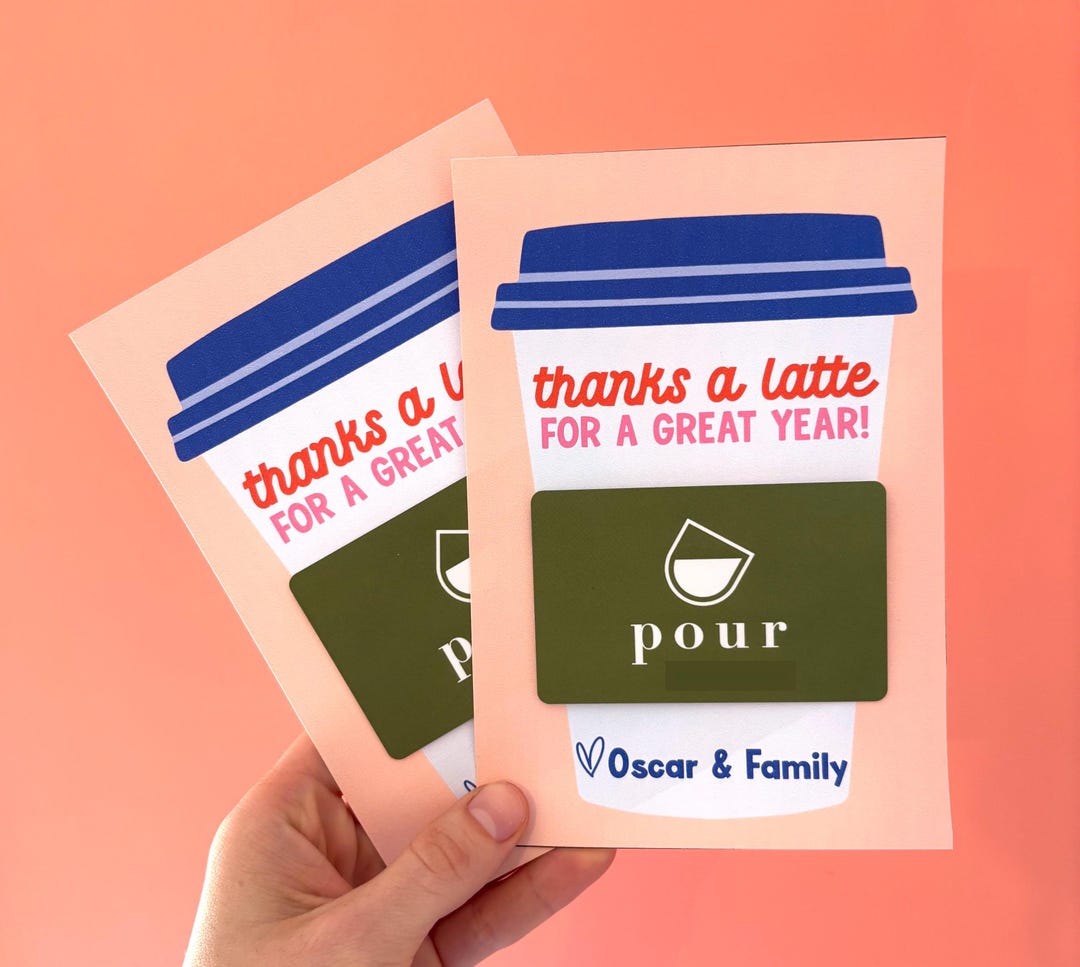 End of the Year Coffee Shop Teacher Gift Card Holder • School Teacher ...