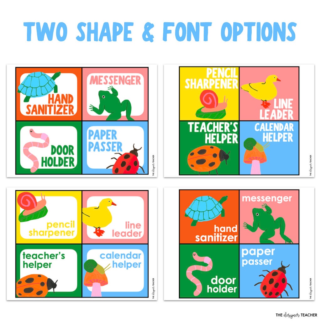 Editable Classroom Jobs Chart and Bulletin Board Display Bright Garden ...